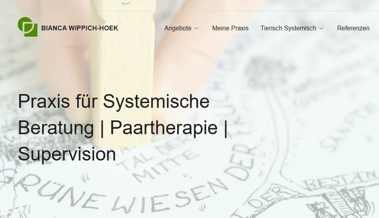 Google Ads Case Study fuer eine systemische Beraterin - Website Screenshot